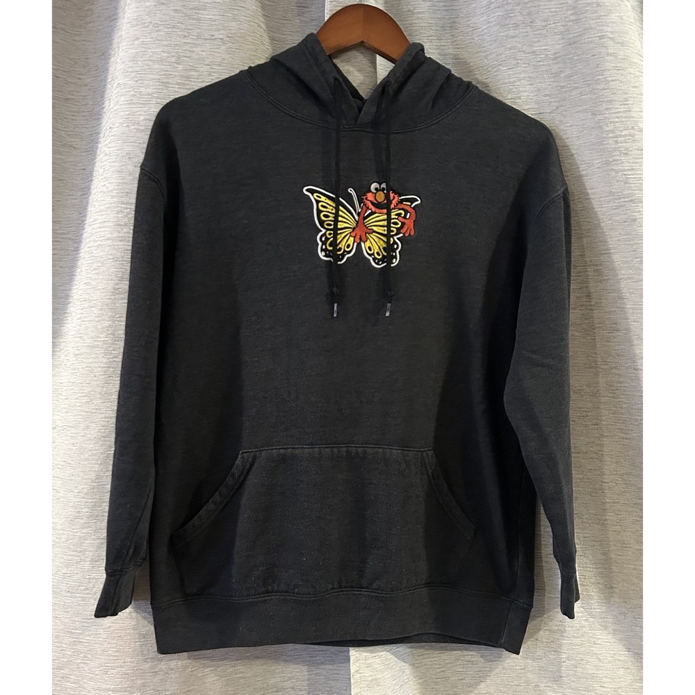 Sesame Street Elmo Butterfly Juniors Embroidered Hoodie Size Small